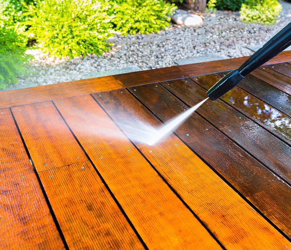 Power Washing The Deck