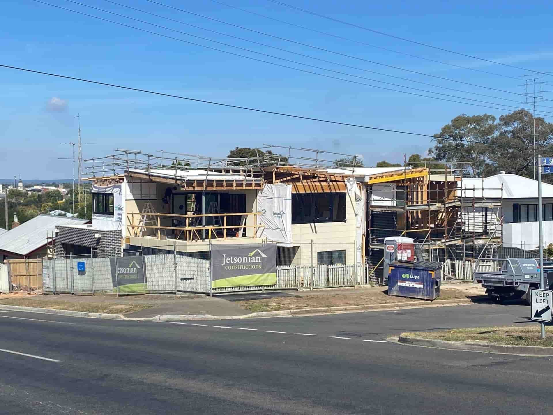 A Large Building is Being Built Next to a Road — Jetsonian Constructions In Wendouree, VIC