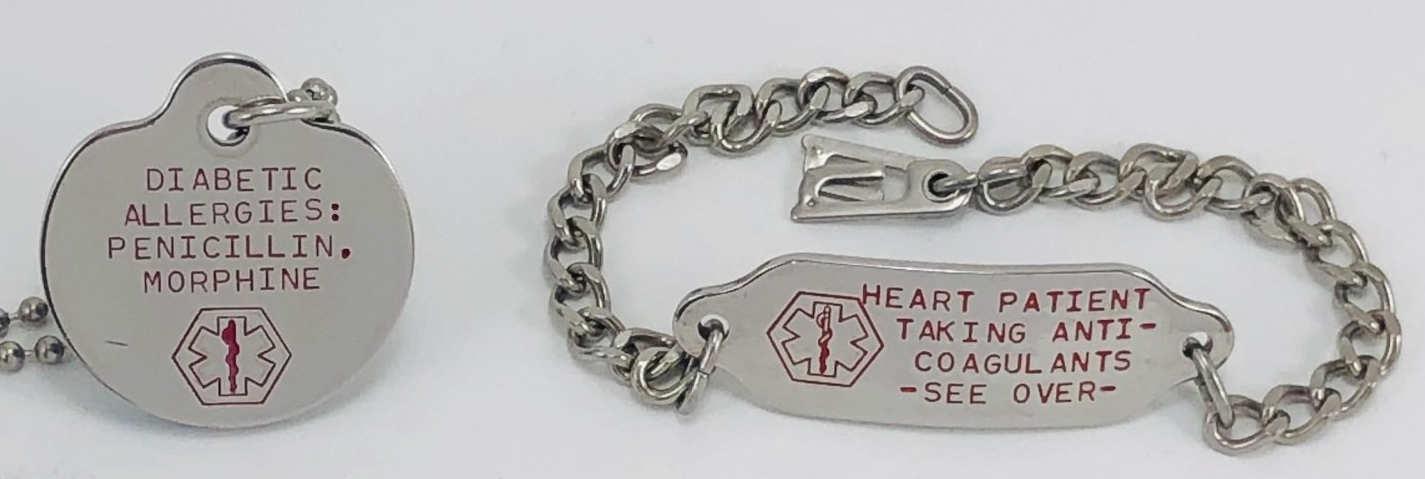 Medical ID Bracelet and Necklace - Browels ID Solutions