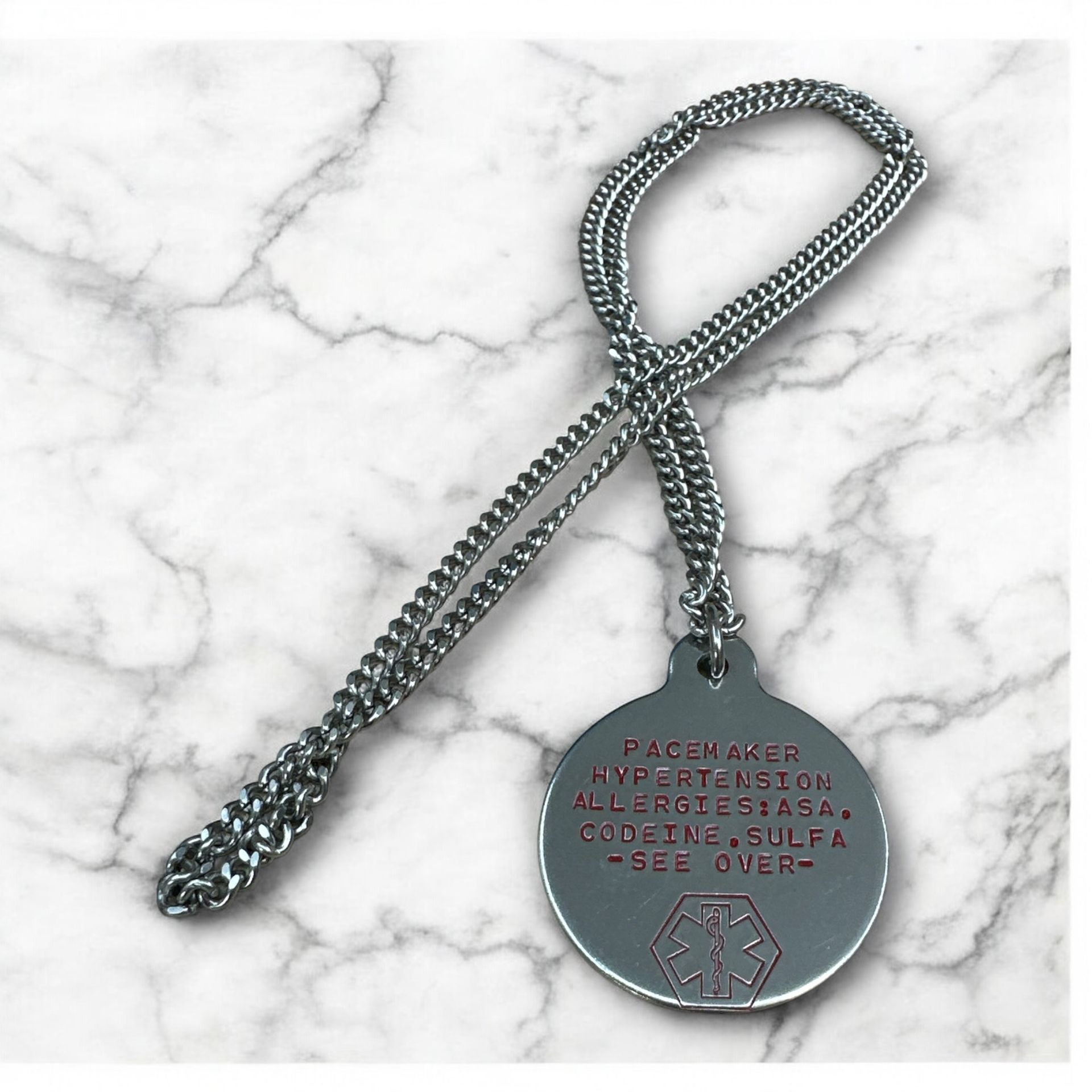 Medical Necklace ID Pendant