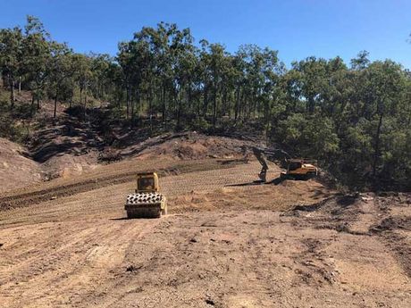 Excavators On Mine Site — A & B Mullins Excavations Pty Ltd in Bundaberg in Bundaberg , QLD