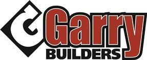 Garry Builders logo with red “Garry” text, black “BUILDERS” text, and a black-and-white emblem
