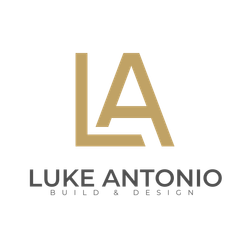 Logo for Luke Antonio Build & Design. Gold 
