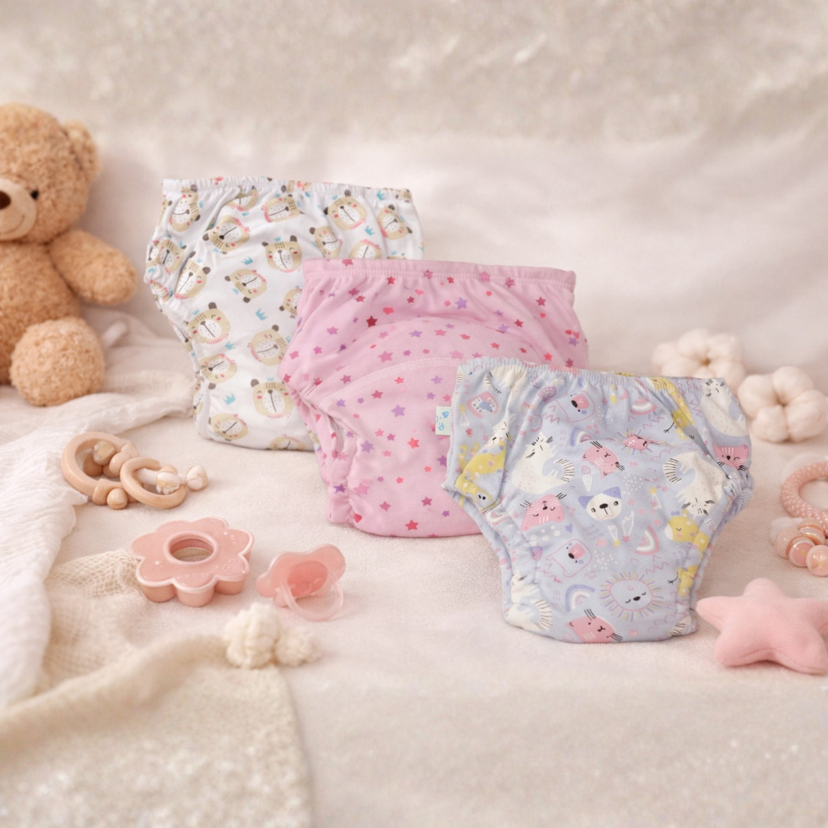 Pack 3 Bombachas De Transicion Pañal De Aprendizaje Bebes