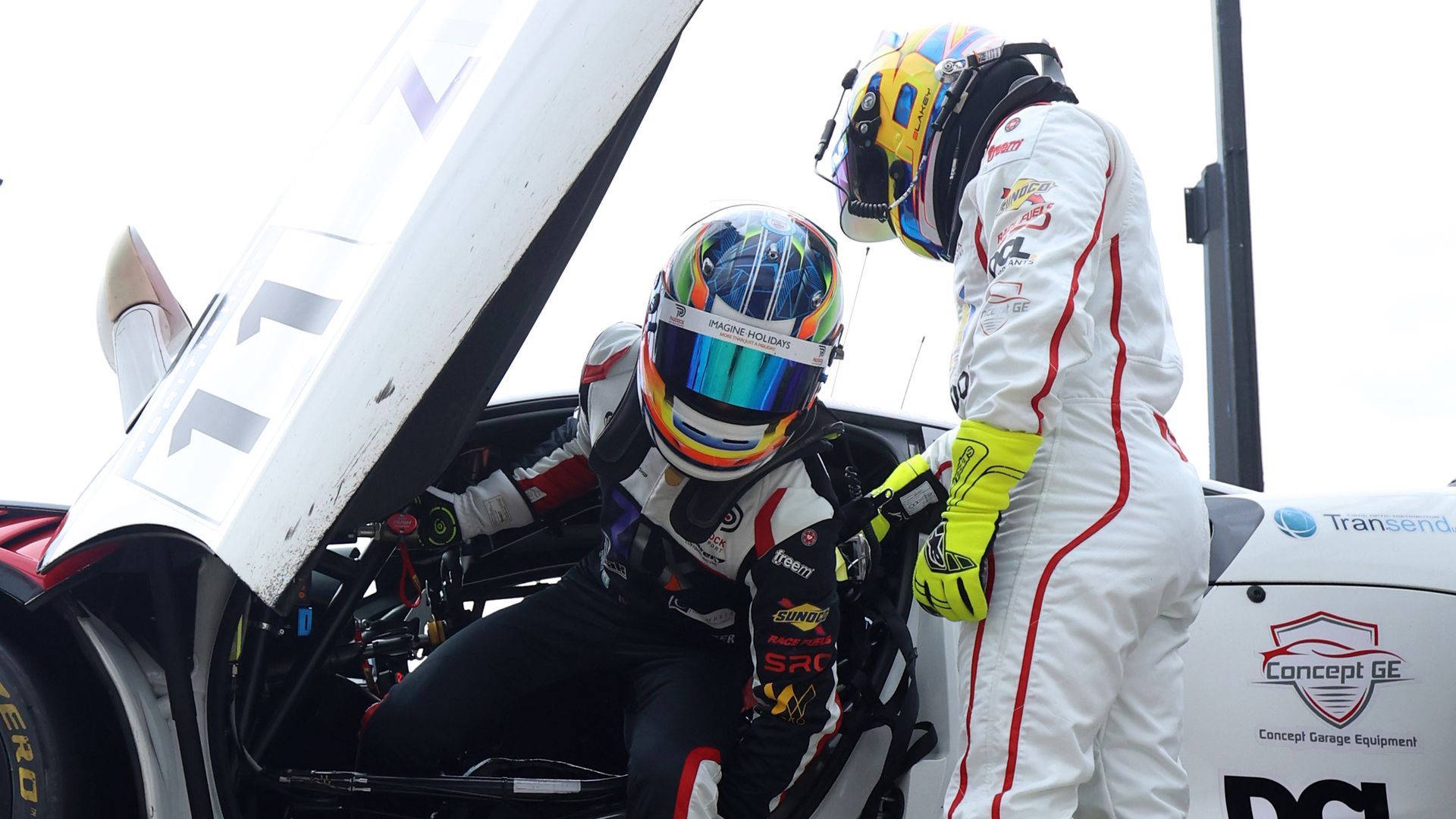 Walker and Angliss perform a driver change in Paddock's Artura GT4