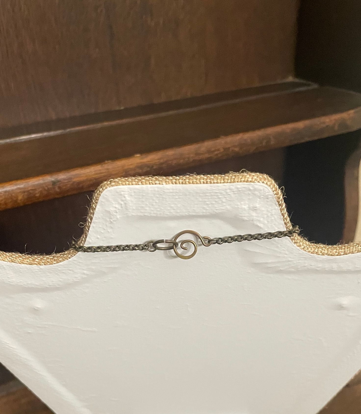 Bronze Chain with Malachite & Bronzite Necklace