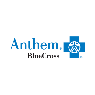 The logo for anthem bluecross is a blue cross with a star on it.