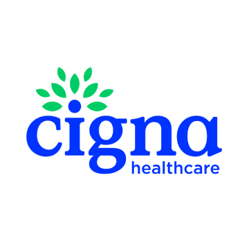 A blue and green logo for cigna healthcare