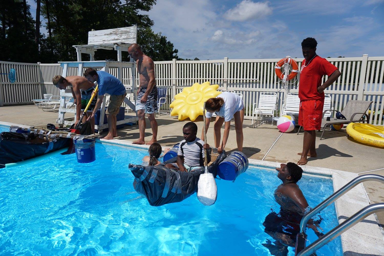 Water fun at the Delaware Burn Camp