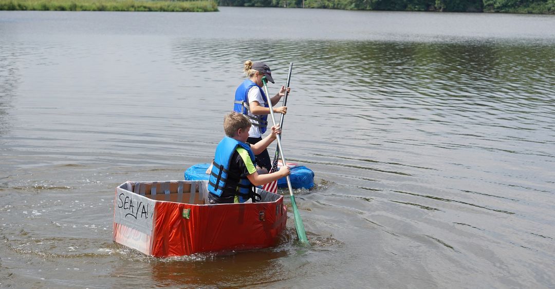 Boating at the Delaware Burn Camp