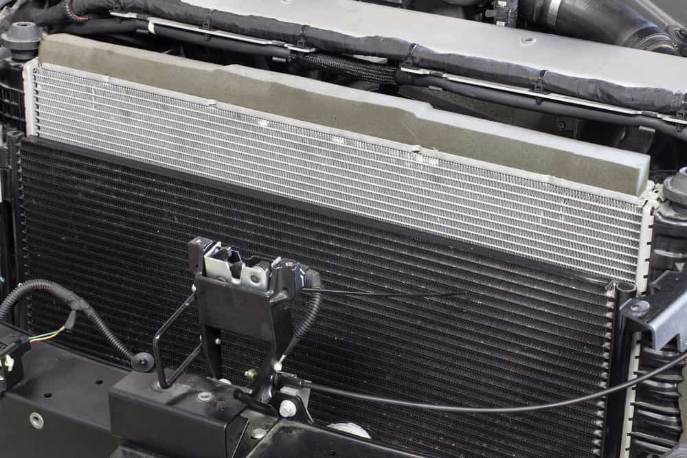 A Close Up of a Radiator in a Car Engine — Berrimah Radiator Service In Berrimah, NT