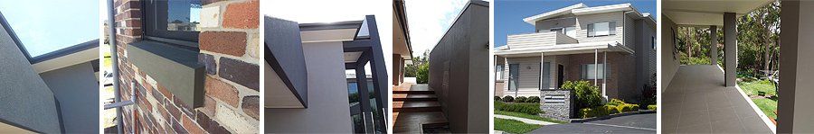Montage of cement rendering products
