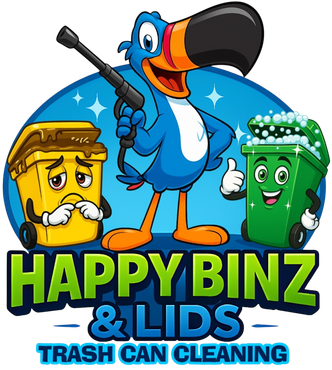 Blue cartoon toucan with rainbow beak, smiling.