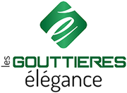 Un logo pour les gouttieres élégance avec un carré vert