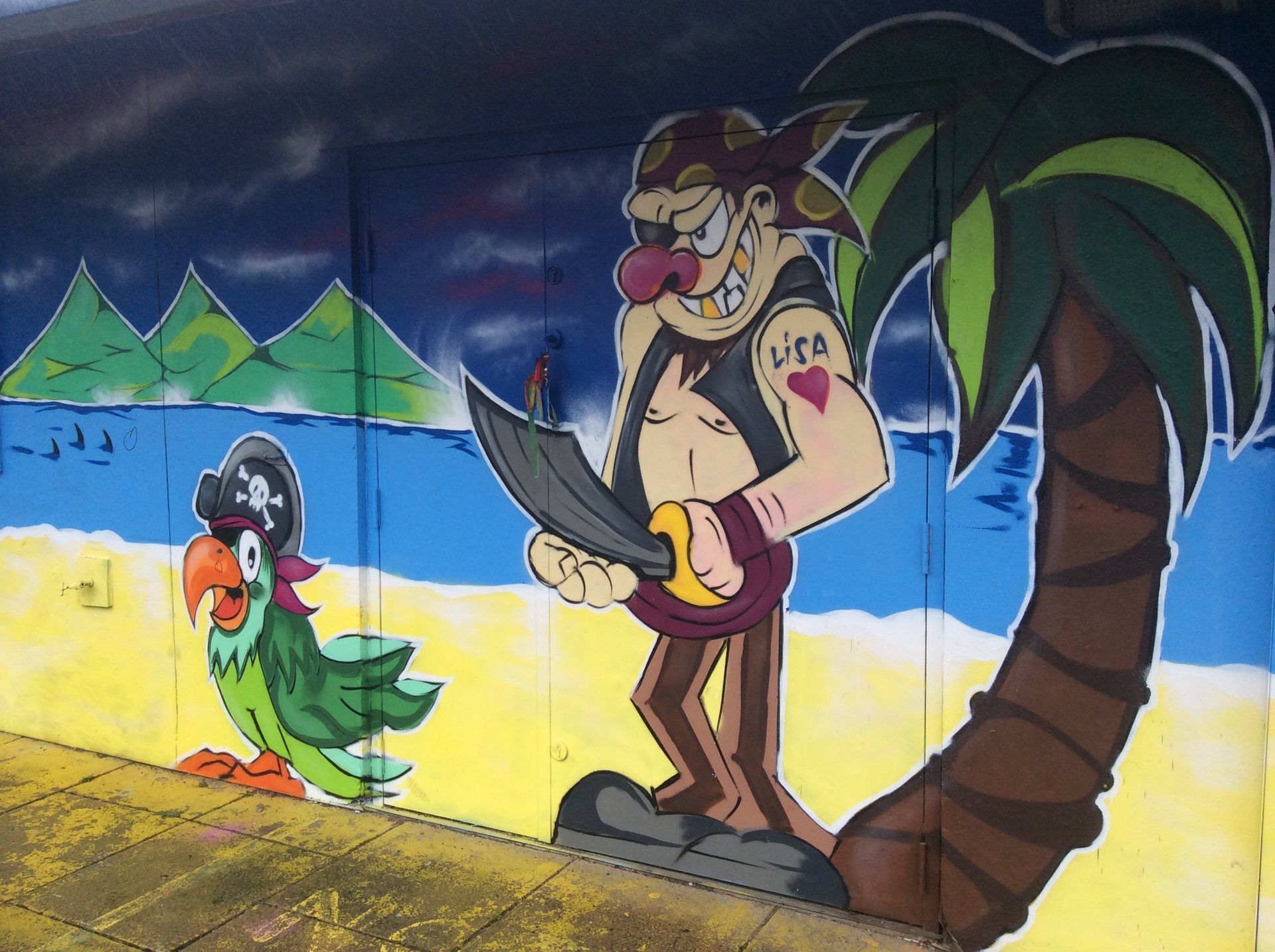 Youth club in Lockleaze part of a graffiti mural
