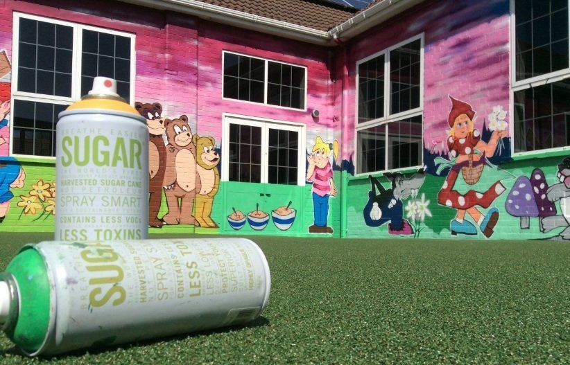 School graffiti mural projects