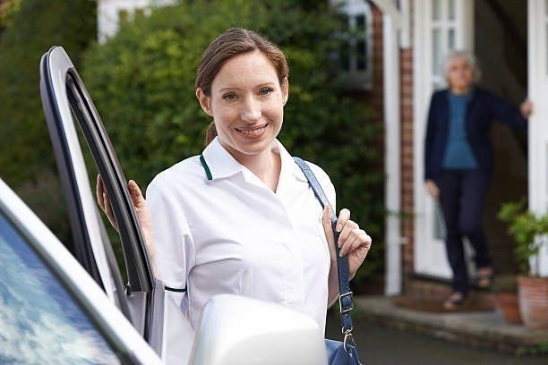 Caregiver getting out of car | Hilliard, OH | Life Glow Care