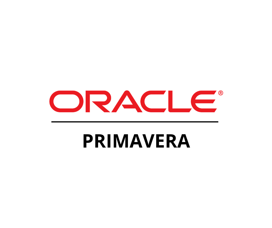 Het Oracle Primavera-logo in rood en zwart op een witte achtergrond.