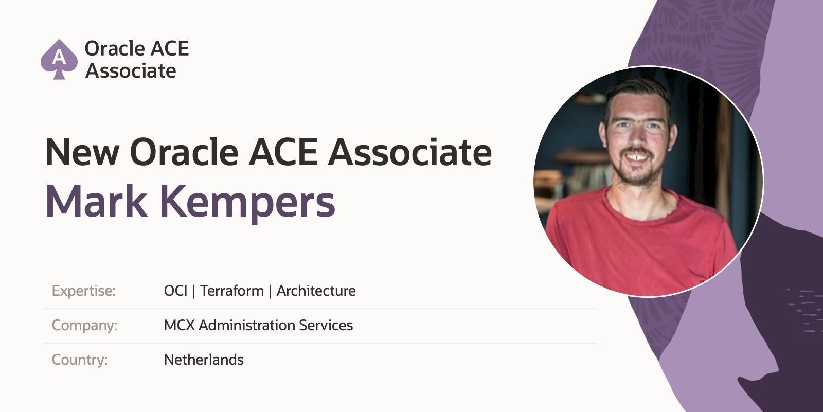 MCX’s Mark Kempers Named Oracle ACE Associate