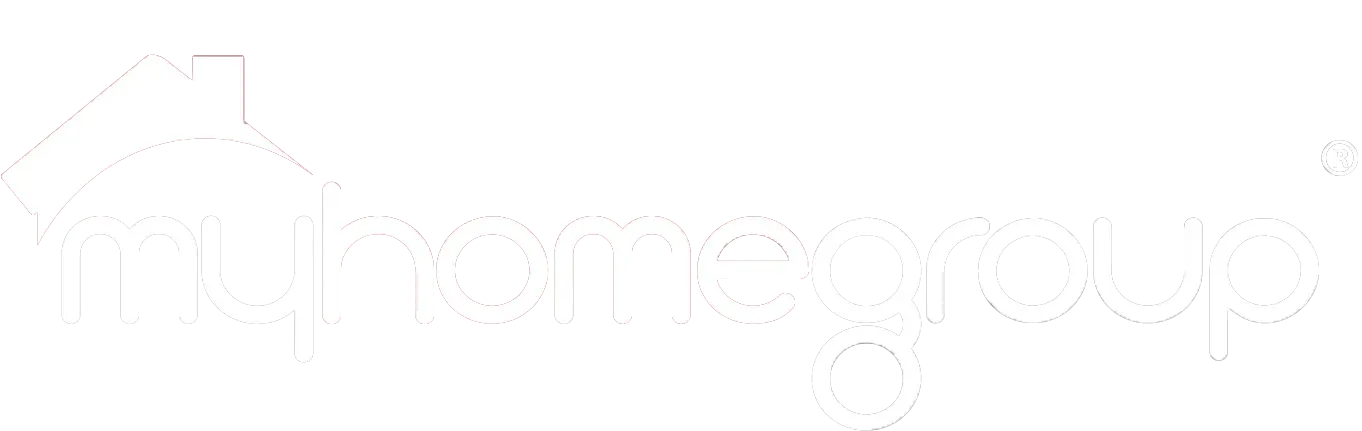A blue realtor logo on a white background