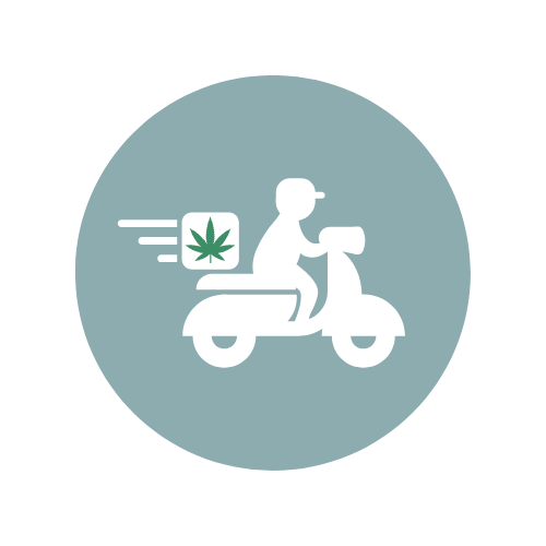 Stamp with weed delivery driver