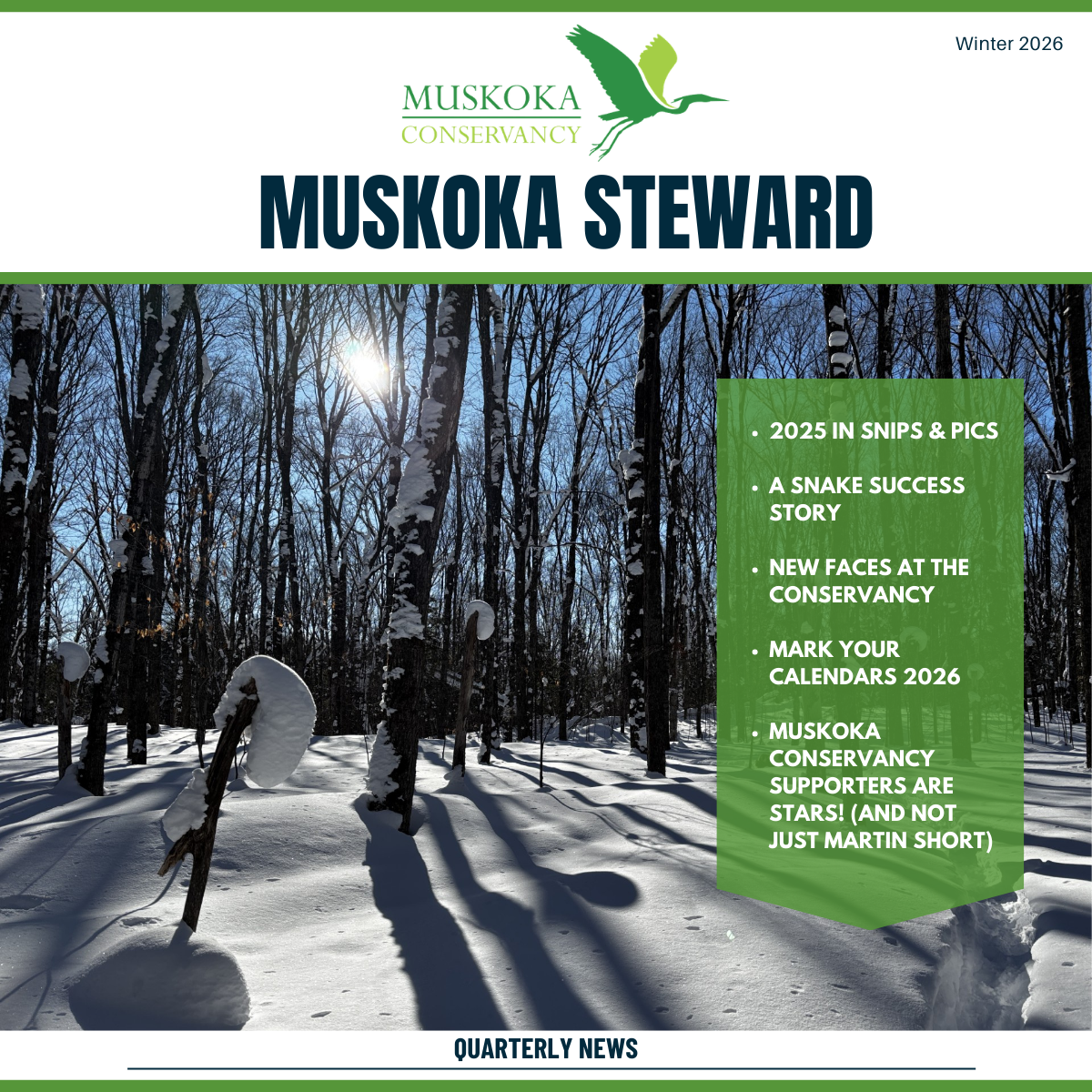 Muskoka Steward  - Winter 2026