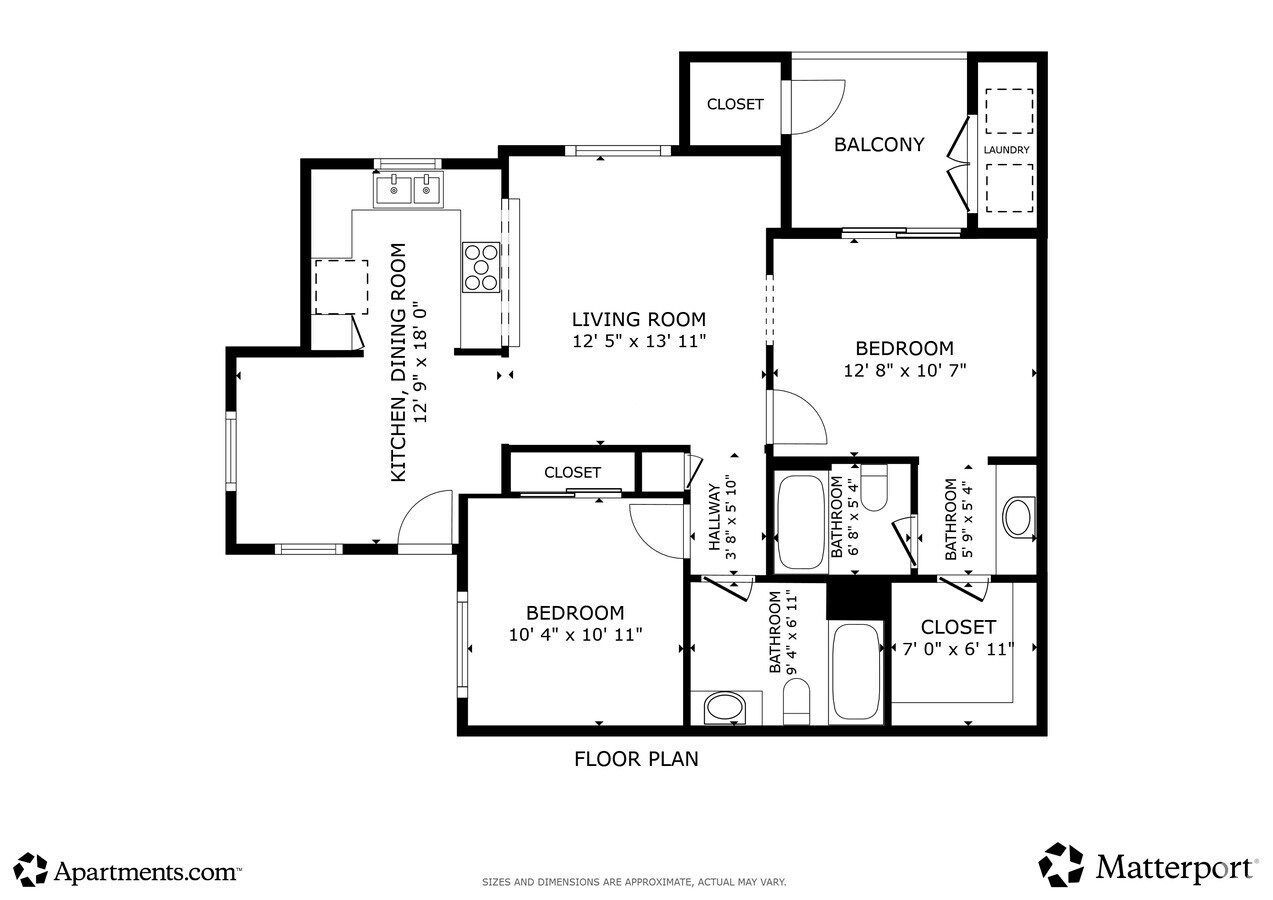 2 Bedroom Floor Plan