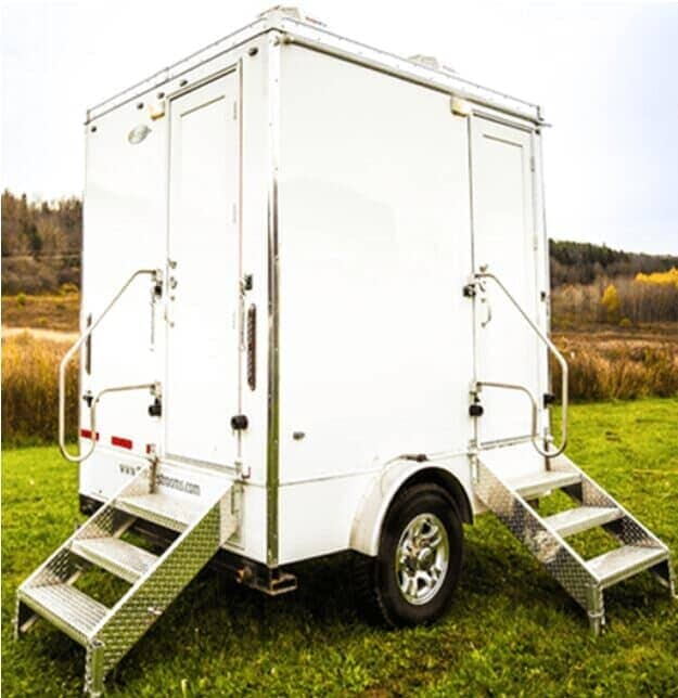 Outside look of Vegas 2 Stall Restroom Trailer — Toilets Rental in Clarksville, NY