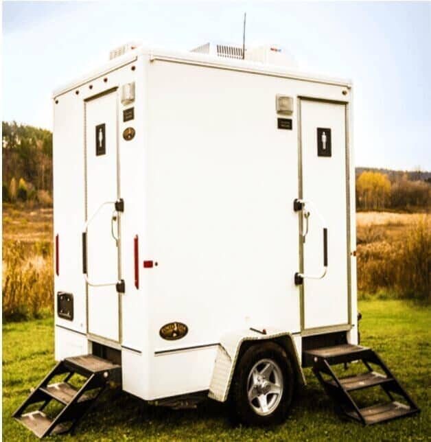 Outside Look of Cottage 2 Stall Restroom Trailer — Toilets Rental in Clarksville, NY