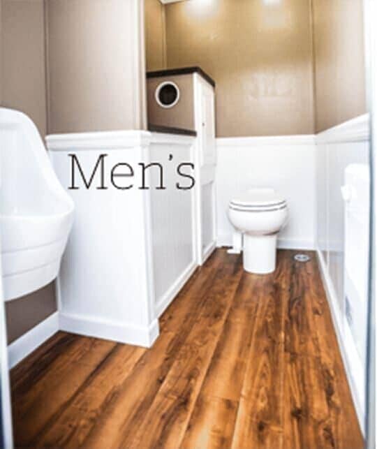 Cottage 2 Stall Restroom Trailer for men — Toilets Rental in Clarksville, NY