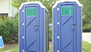 Two Blue Portable Toilet — Toilets Rental in Clarksville, NY