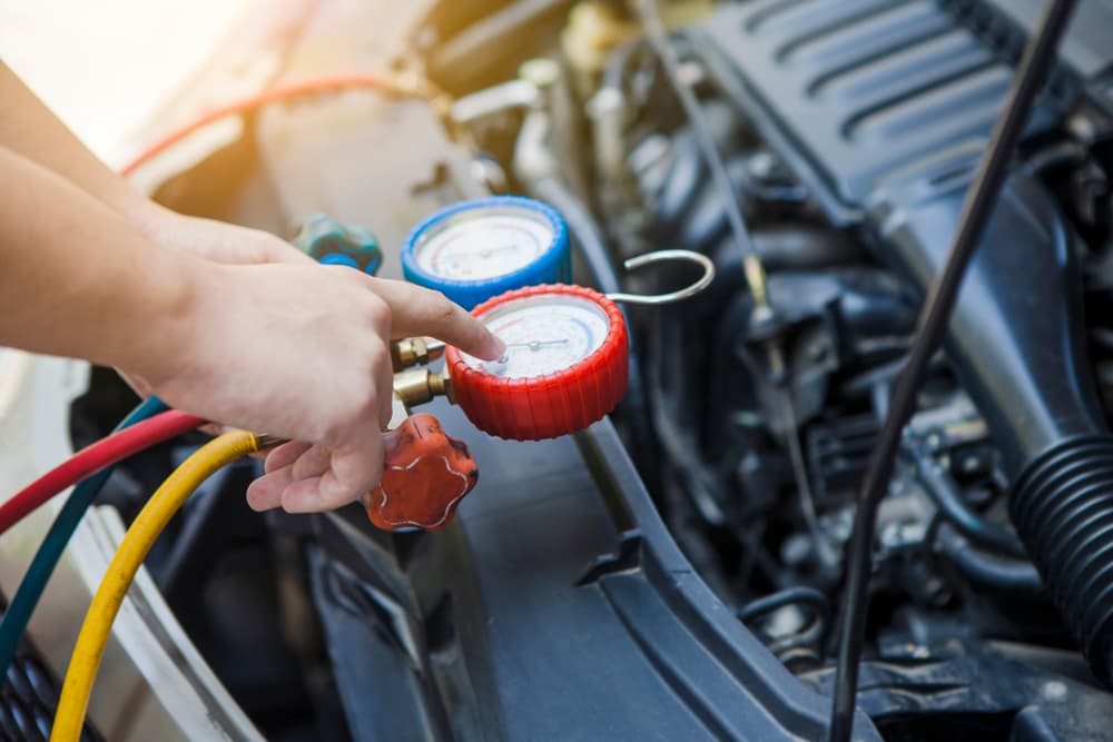 Checking Car Air Conditioning Levels