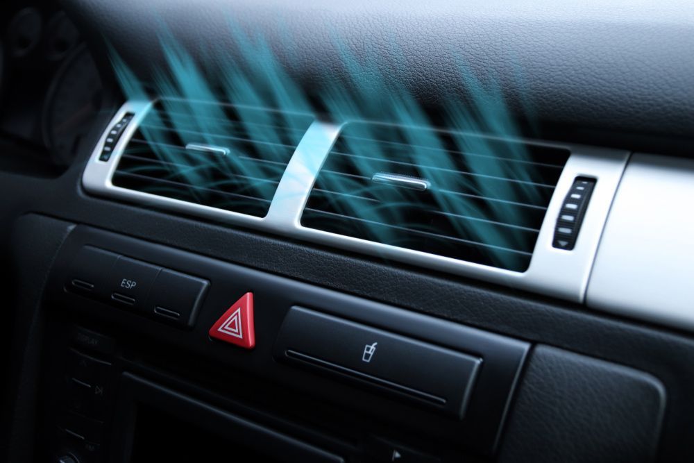 Closer Look Of A Car Air Conditioning