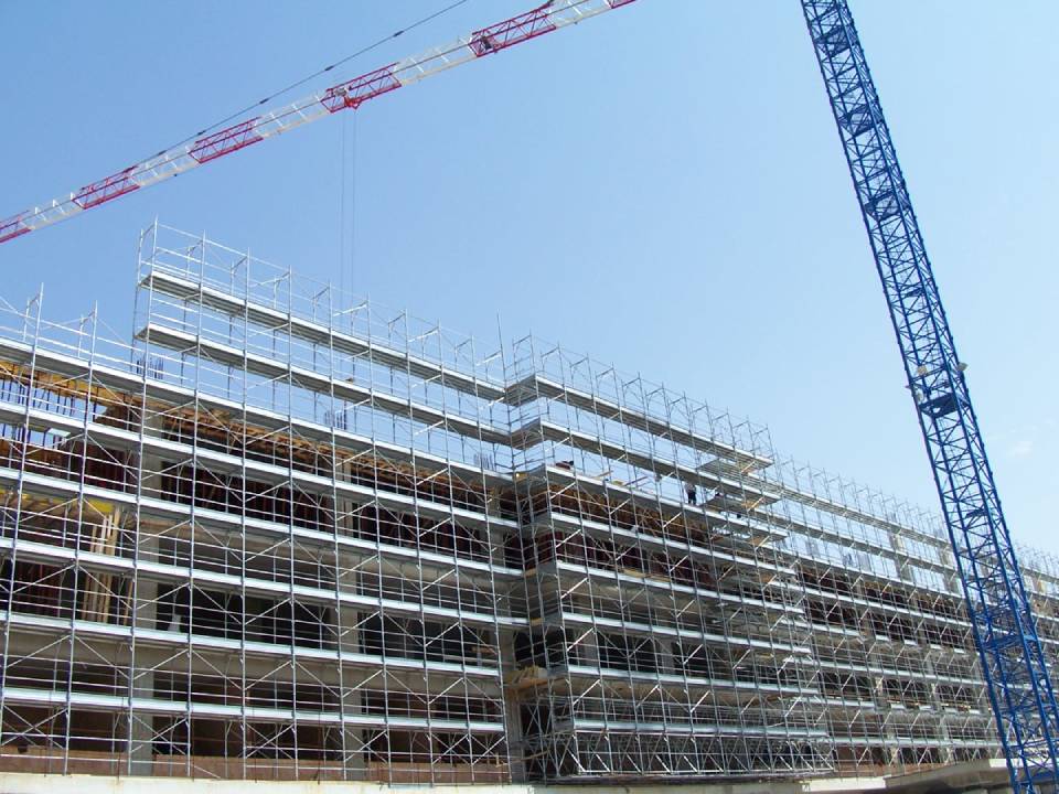 Ponteggio costruzione edificio