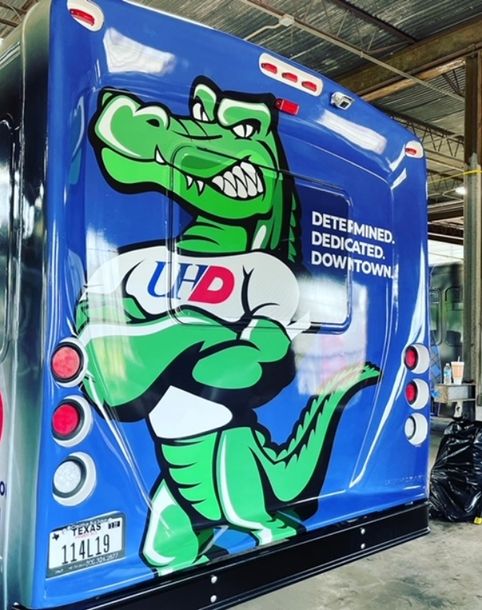 Painted Bus With Crocodile — Maumelle, AR — Sticky Logistics