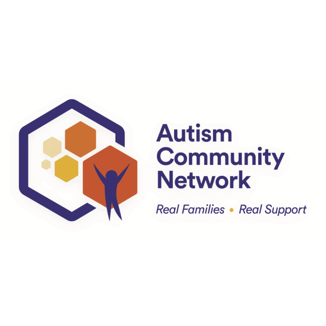 The logo for the autism community network , a real families real support organization.