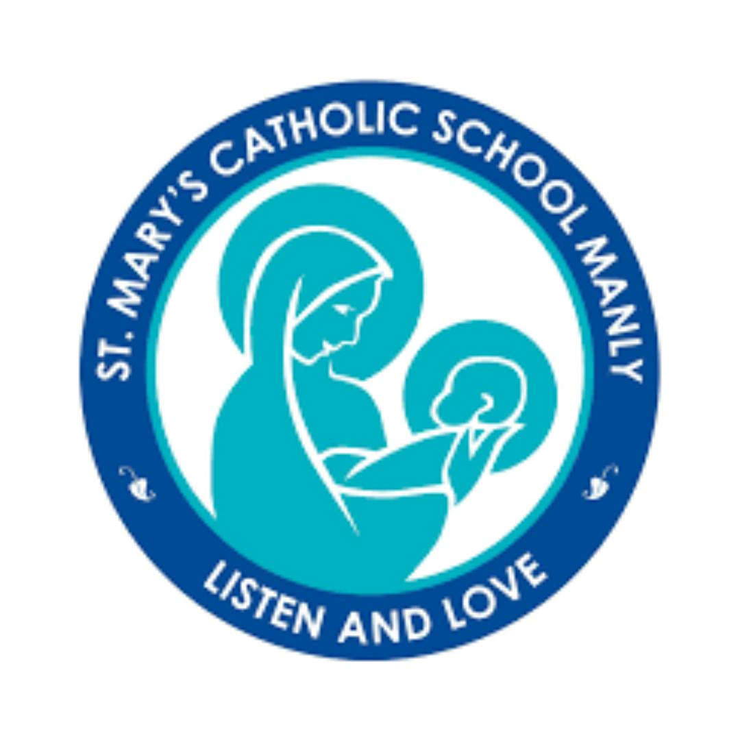 A logo for st. mary 's catholic school manly