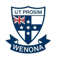 A shield with the words ut prosim wenona on it