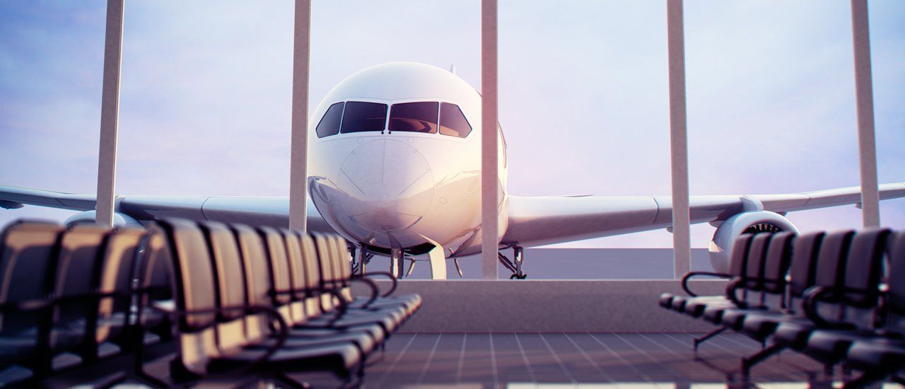 PLANE AT THE AIRPORT