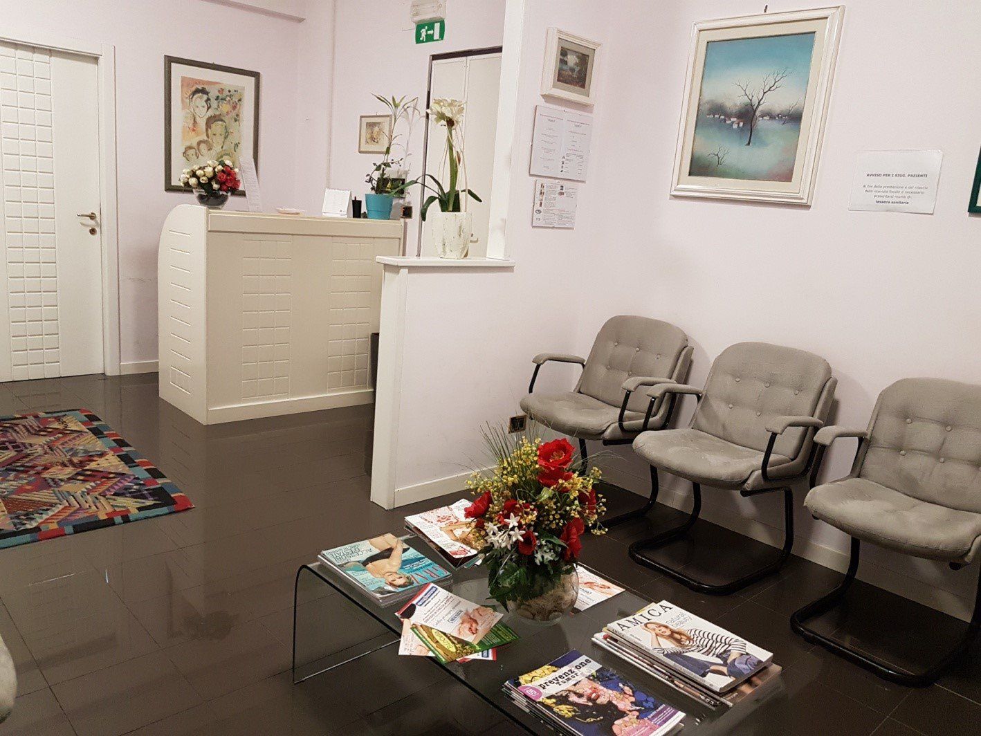 spazio di attesa per pazienti