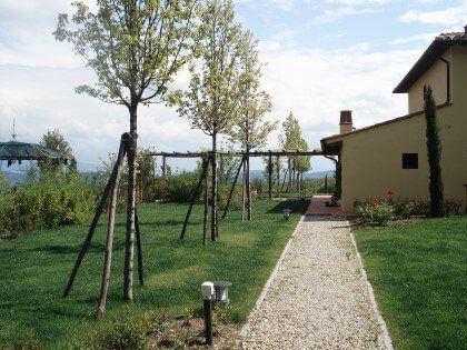 garden in front of a house