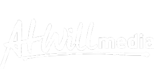 White stylized “Adwill media” logo on a light background