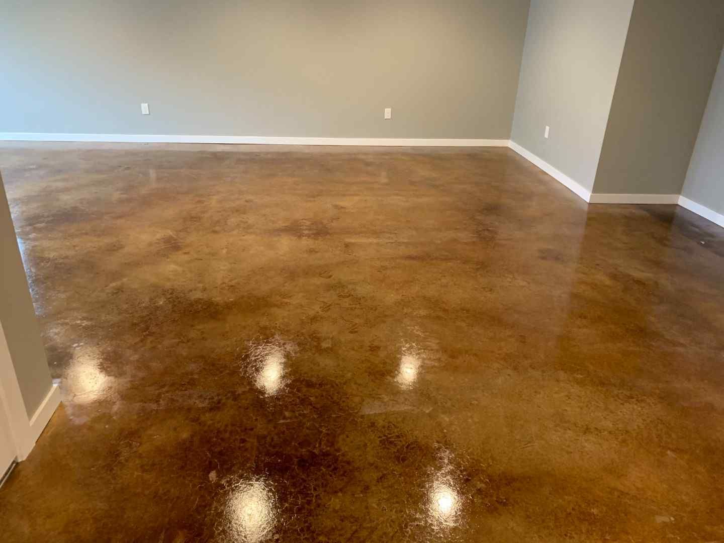 Acid Based Stained Concrete Floor In House