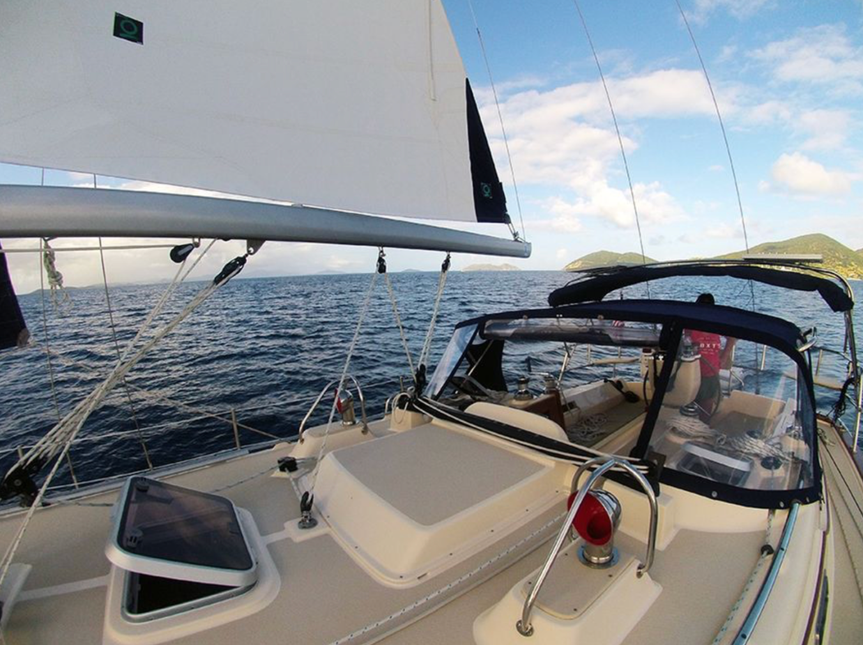 Yacht Sailing in the waters of the USVI