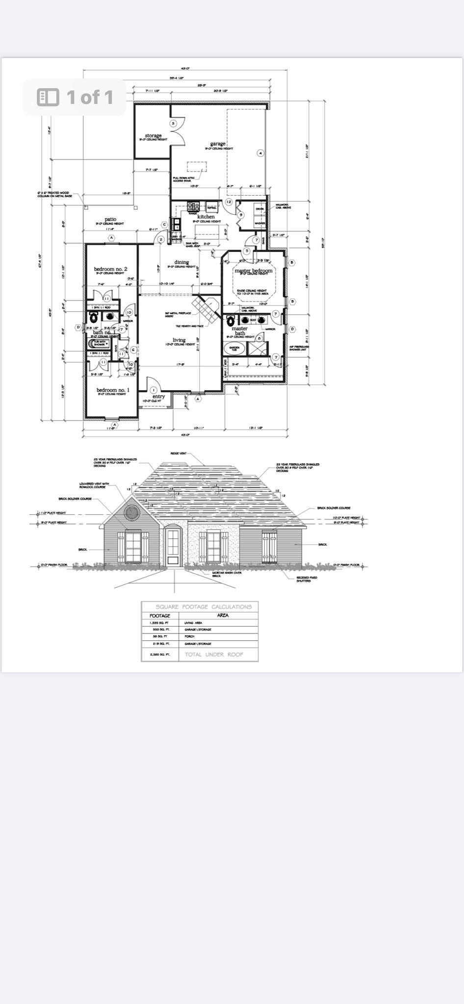 A black and white floor plan of a house with a side view.