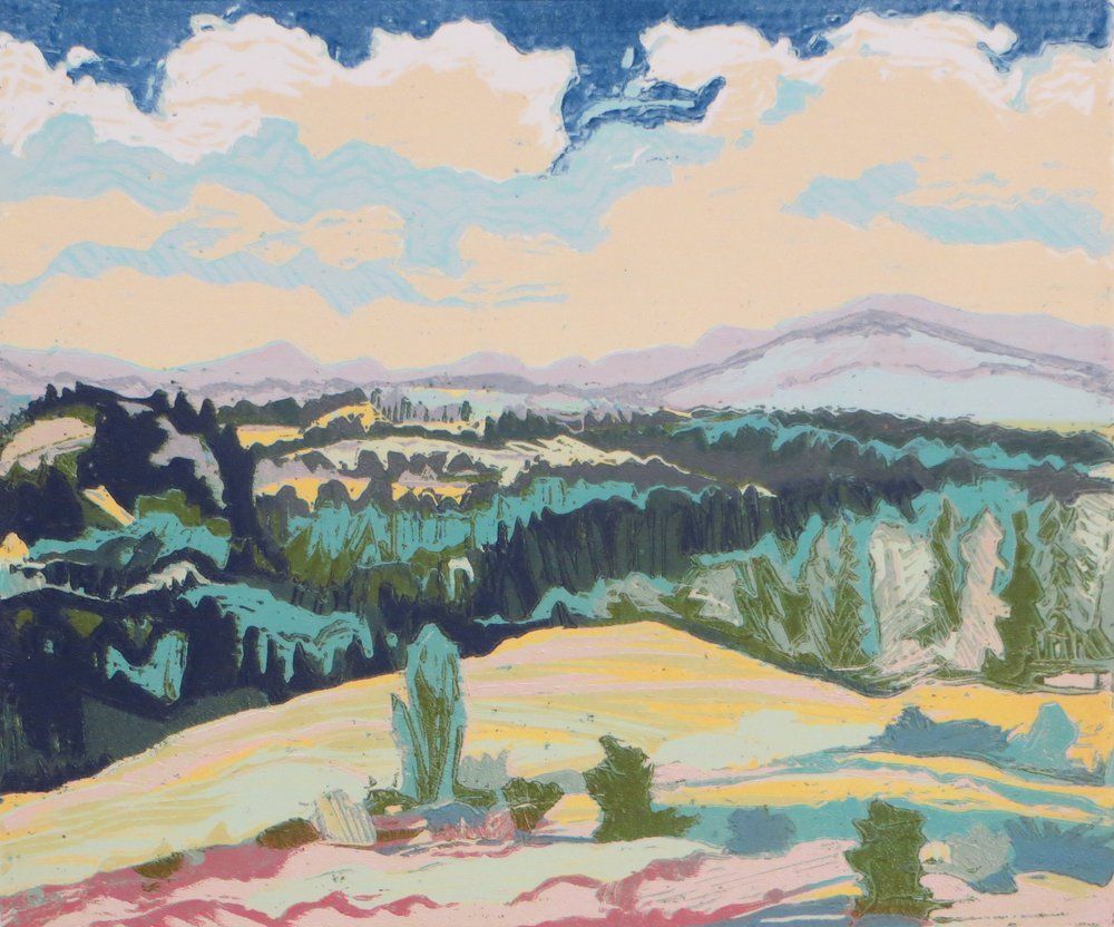 Landscape with rolling hills