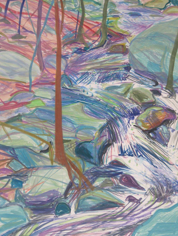 Stream flowing through rocks