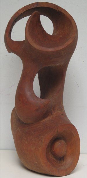 Brown abstract sculpture