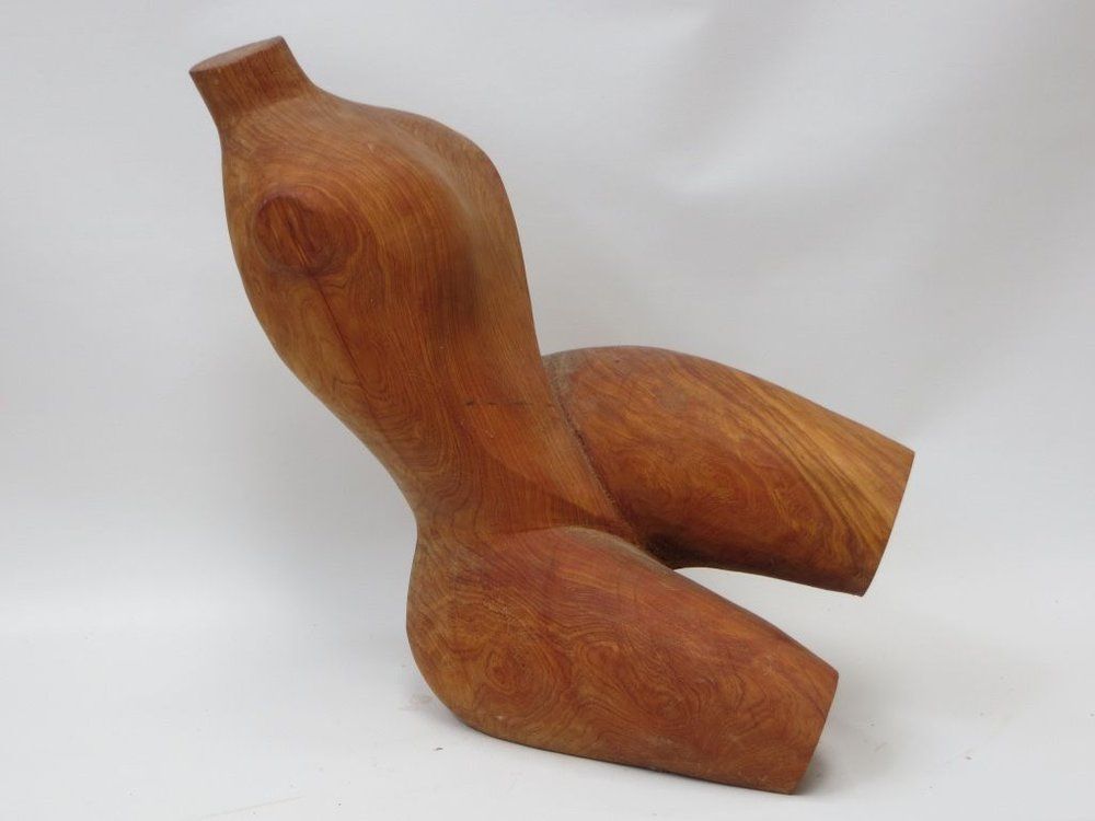 Wooden sculpture of a torso