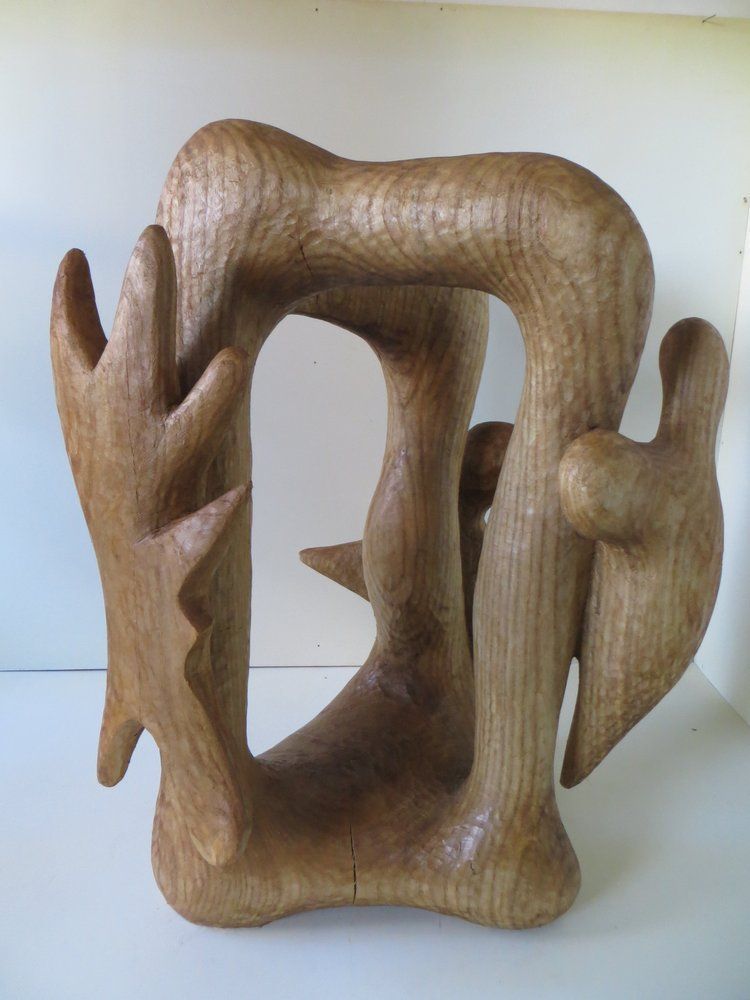 Abstract wooden sculpture